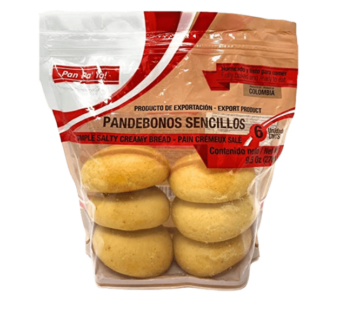 Pandebono Sencillos “Pan Pa Ya” (x6 Unds./270 gms)